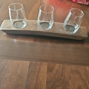 Rustic Wooden Glass Holder